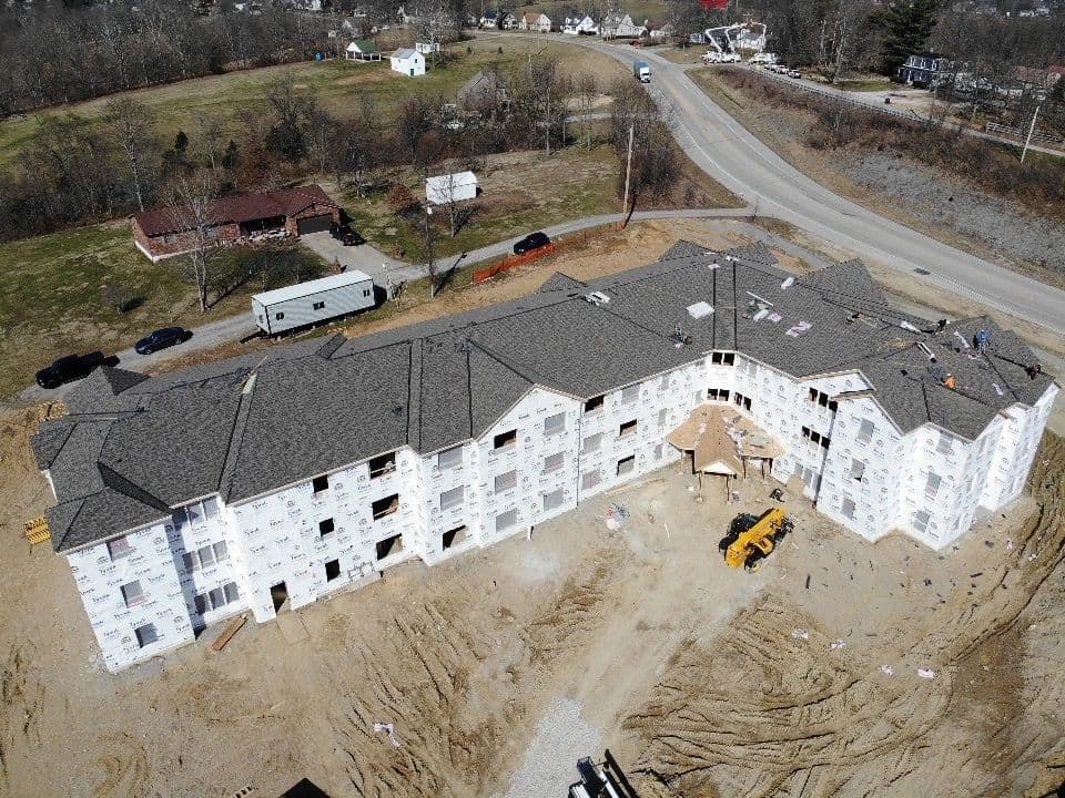 New commercial construction roofing
